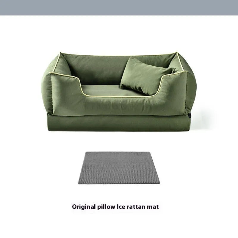 Waterproof dog kennel with removable liner in dark green, auburnumber, or rock ash colour options
