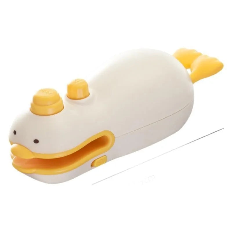 Yellow duck rechargeable sealing machine with animal jacquard style and USB charging cable