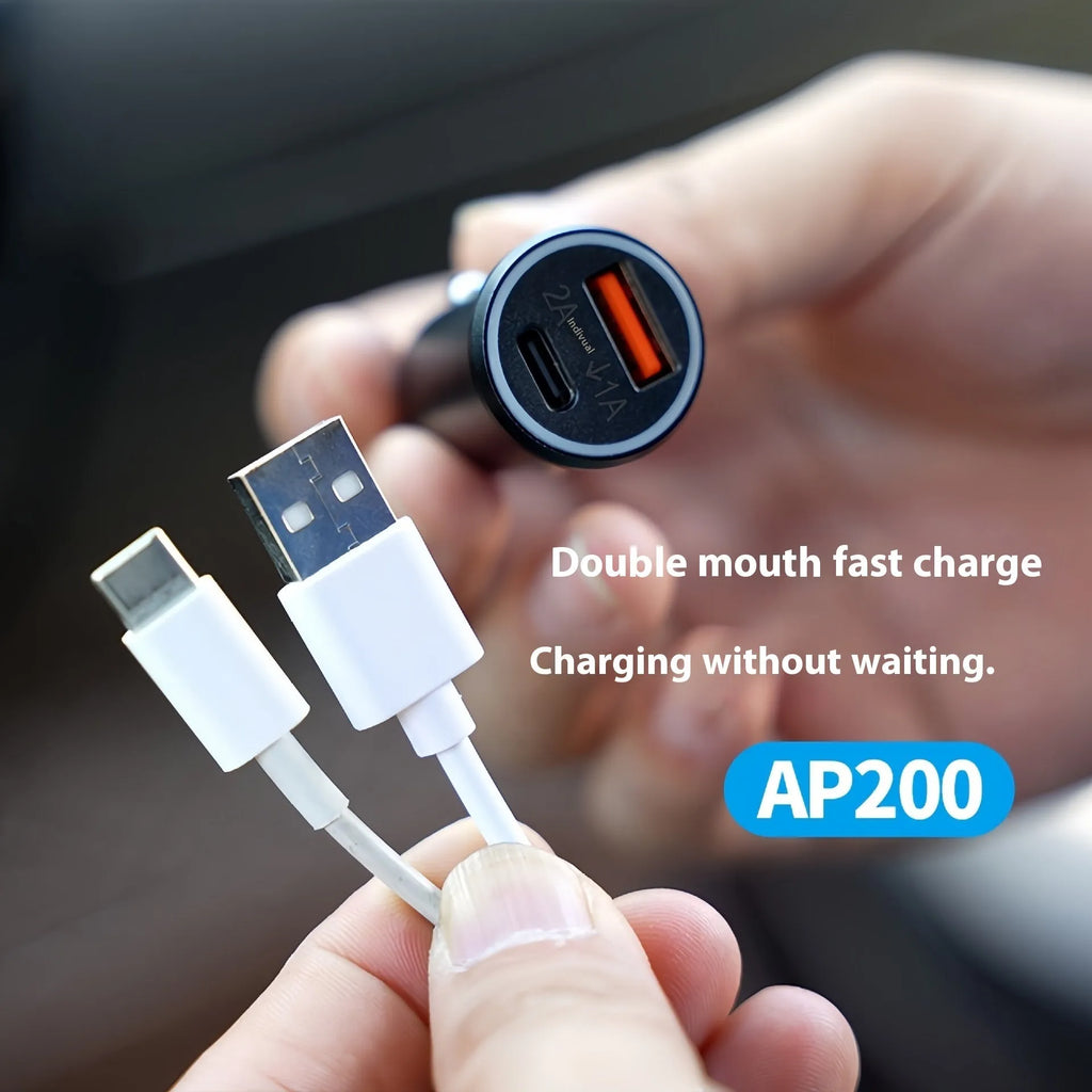 Black ABS car GPS tracker device designed to plug into a vehicle's 12V charger socket.