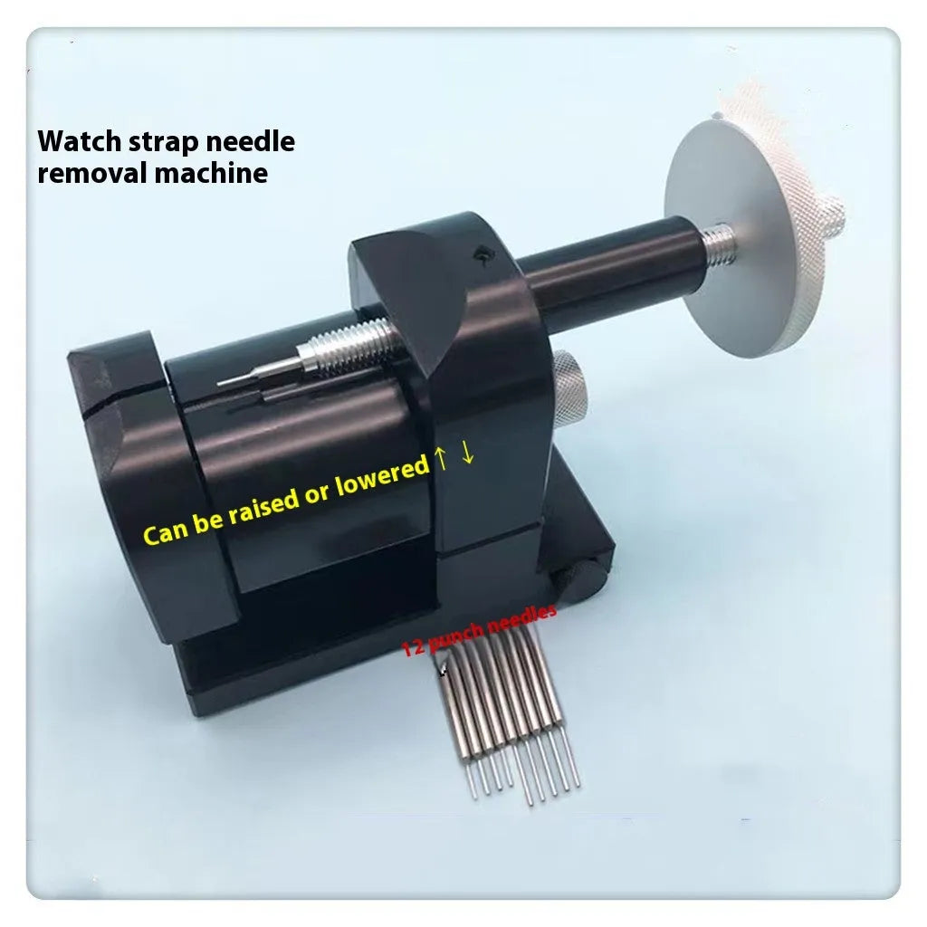 Alloy steel watch strap stripping machine toolset for watch repair, 12 pieces.