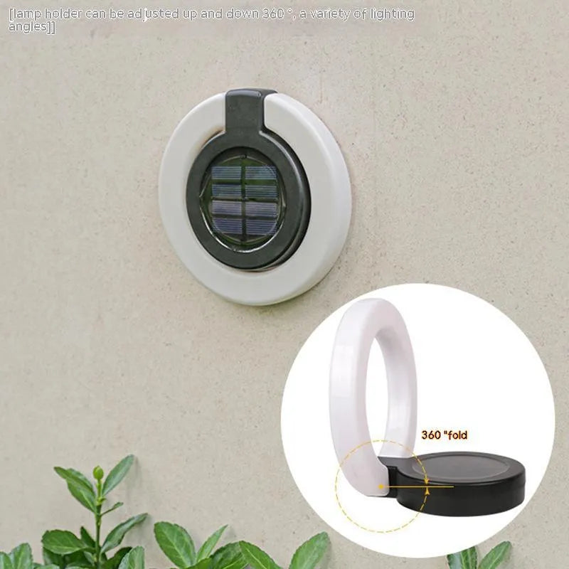 Outdoor waterproof folding aperture solar underground light with 19mm thin profile and 5 lumens