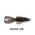Soft plastic fishing lure in various colours showing 8cm and 12cm size options