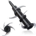 Stainless steel six-stack juicer blade seat replacement accessory measuring 10 by 21 centimetres.