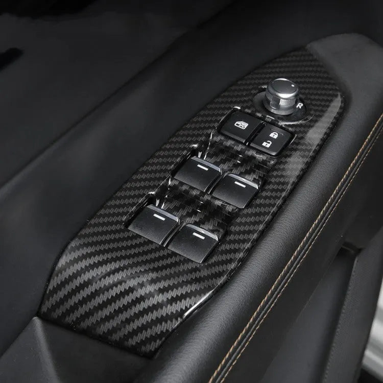 Pair of carbon fibre style ABS steering wheel frames for left and right hand drive vehicles