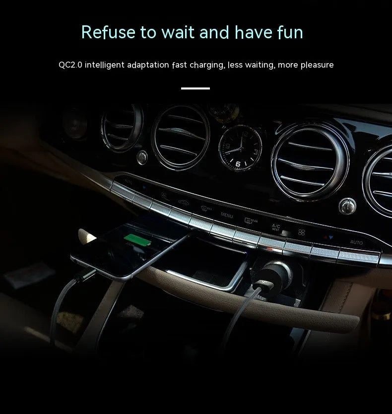 White QC30 single port USB car charger with QC2.0 fast charging for mobile phones