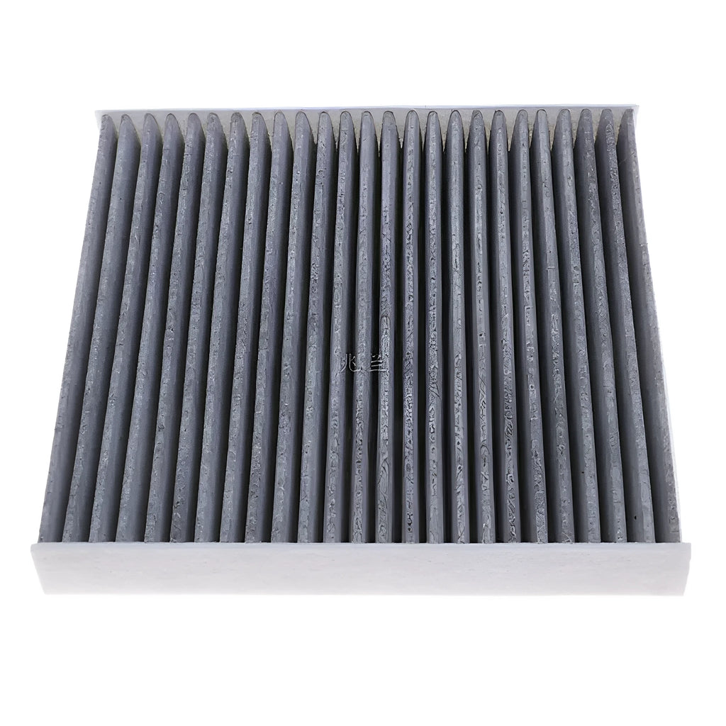Grey air conditioning filter element for Geely cars, measuring 215mm by 210mm.