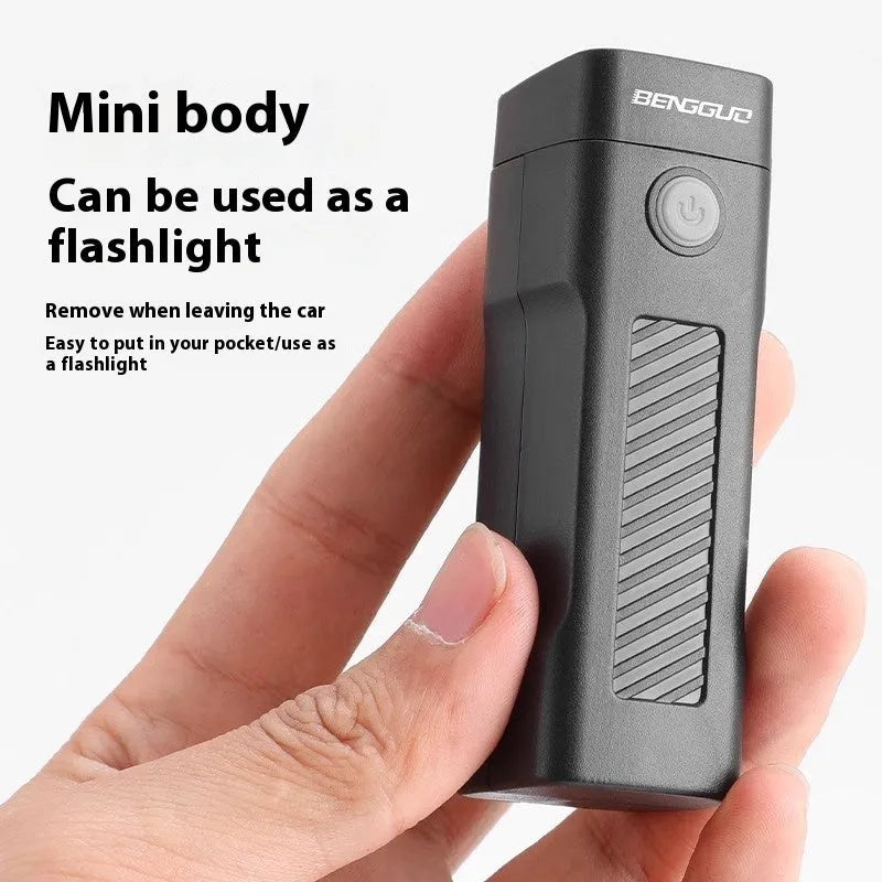 Bicycle headlight with USB charging port and quick-release bracket for handlebar mounting