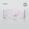 Mulberry silk sleep eye mask shown in one of seven colours: black, champagne gold, green, navy, pink, silver grey, or white.