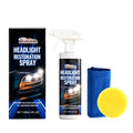 HOMONTH 120ml headlight restoration spray bottle with sponge and microfibre towel kit