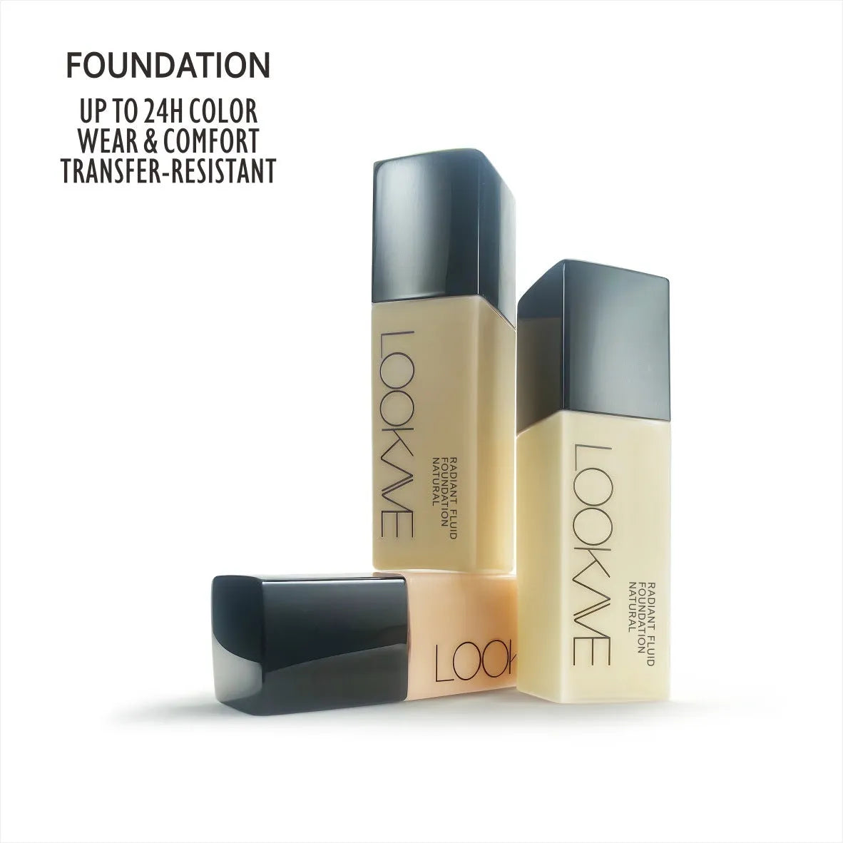 LOOKAVE matte liquid foundation bottle in 21ml size with cream formula