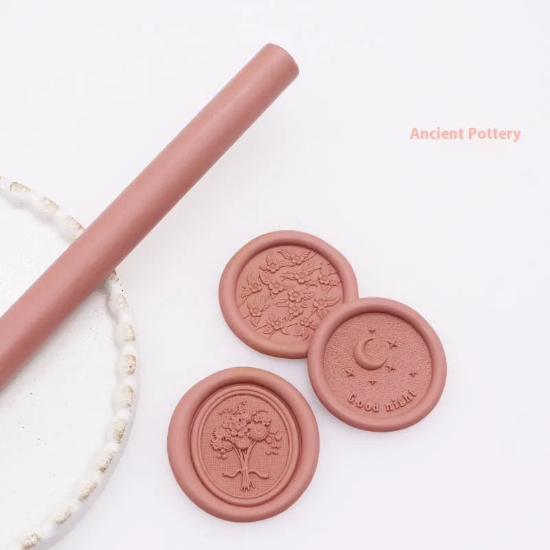 Round wax seal stick 11mm x 13mm in gold colour for envelope sealing with paint gun