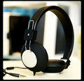 Wired head-mounted sports earphones with microphone in multiple colour options