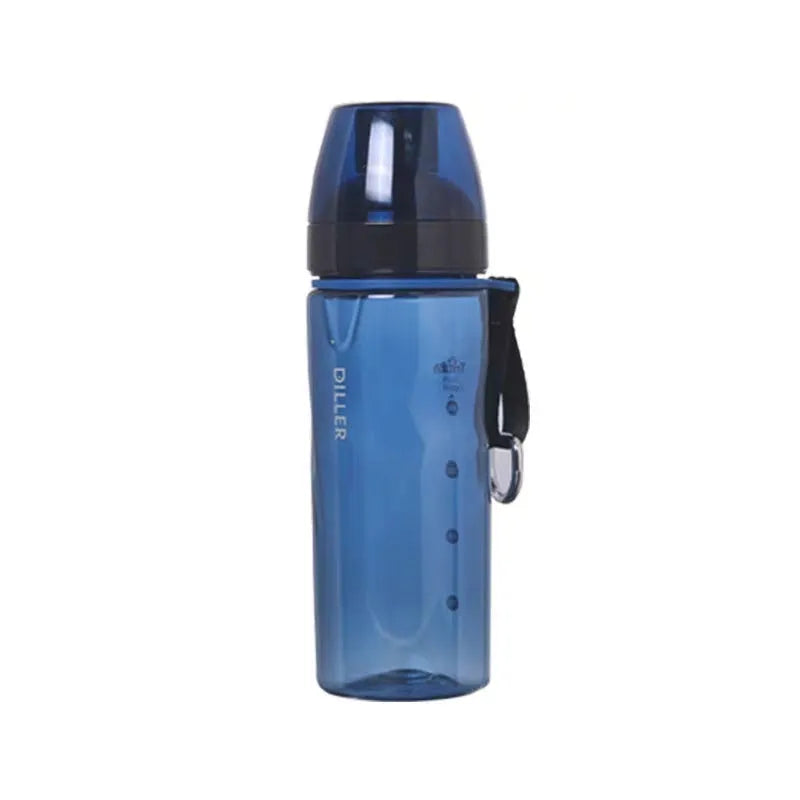 Chinese style food grade portable water cup with tea compartment in blue, red, black or grey
