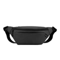 Outdoor casual sports shoulder bag lightweight waterproof nylon crossbody bag for men black colour solid design