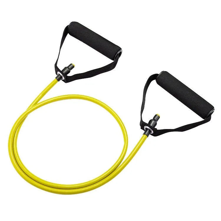 Adjustable chest expander with TPE resistance bands in five colour-coded tension levels