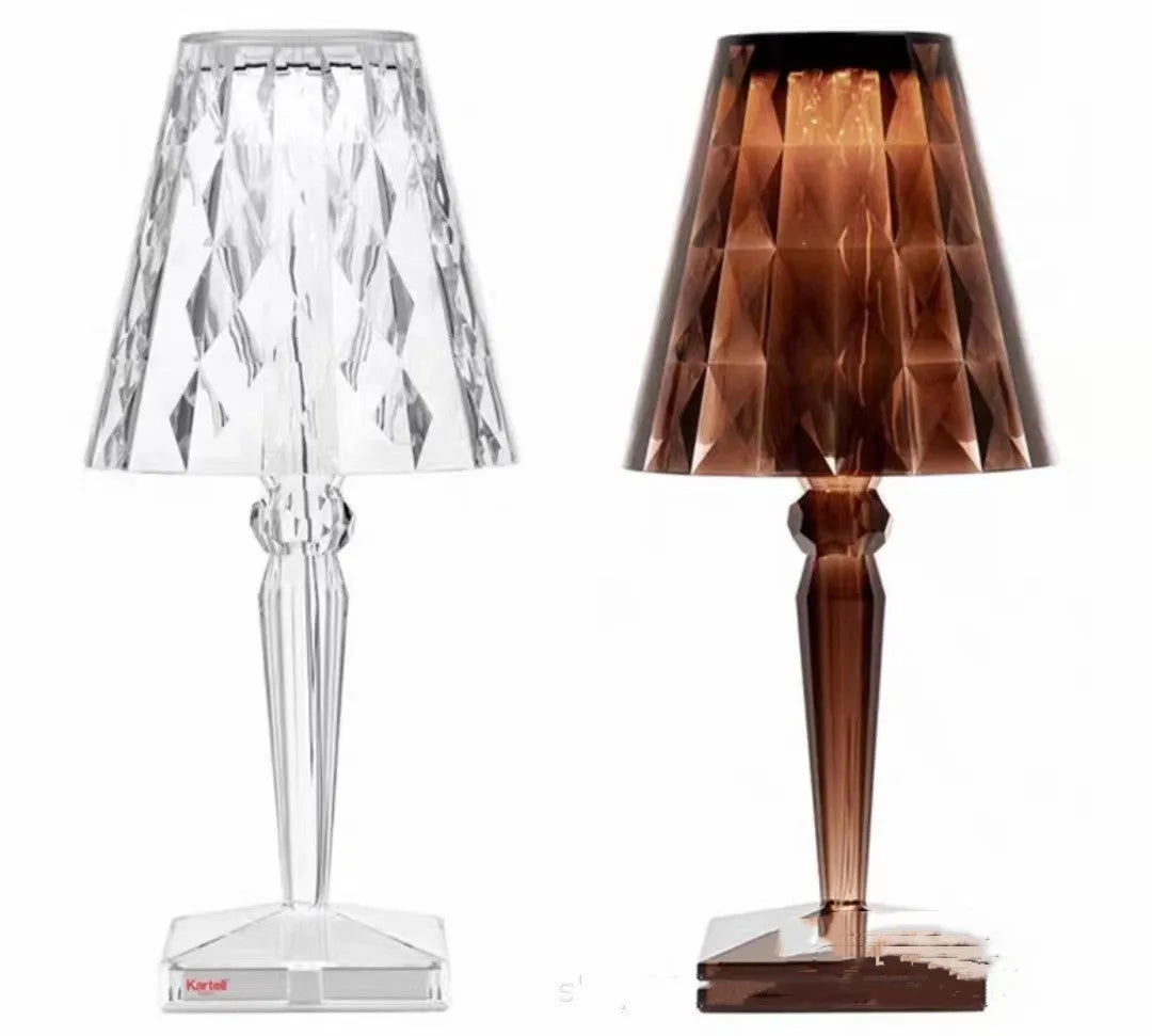 Rose gold portable touch night light with rechargeable battery and three-colour dimming
