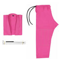 Brazilian Jiu-Jitsu gi set showing lightweight cotton blend top and trousers for martial arts training