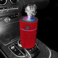 Car air purifier humidifier in diamond finish colours with USB power cord