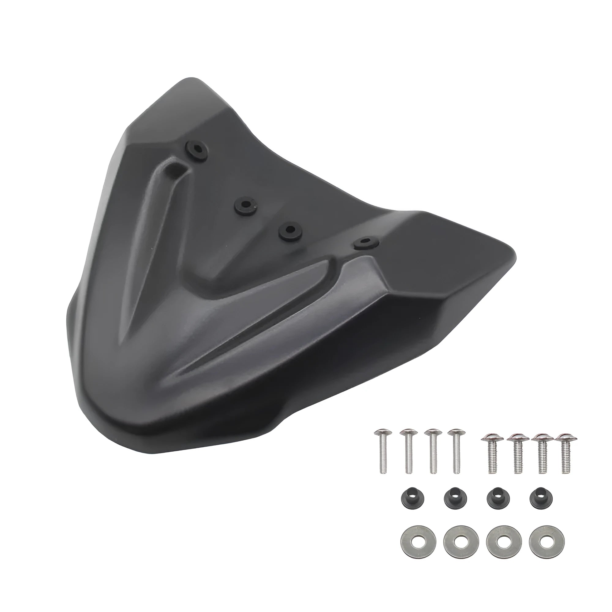 Black ABS plastic fixed wind front wing for KTM 390 Adventure and 790 Adventure motorcycles
