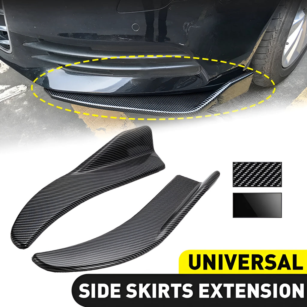 Pair of black ABS plastic car deflector lights for front and rear installation on General Motors vehicles.