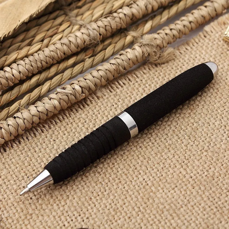 EVA metal cap mini ballpoint pen with 1.0mm tip showing seven refill colour options