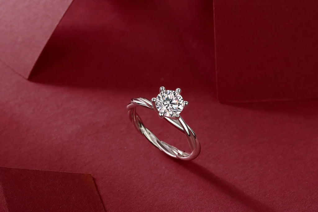 1 carat moissanite men's wedding ring with thorns vine design, S925 silver platinum plated, gift box, sizes 5-9