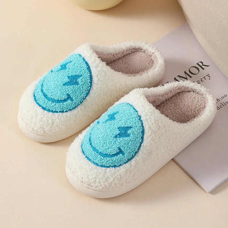 Women's plush cartoon love style slippers with non-slip PVC sole in Big Love colour.
