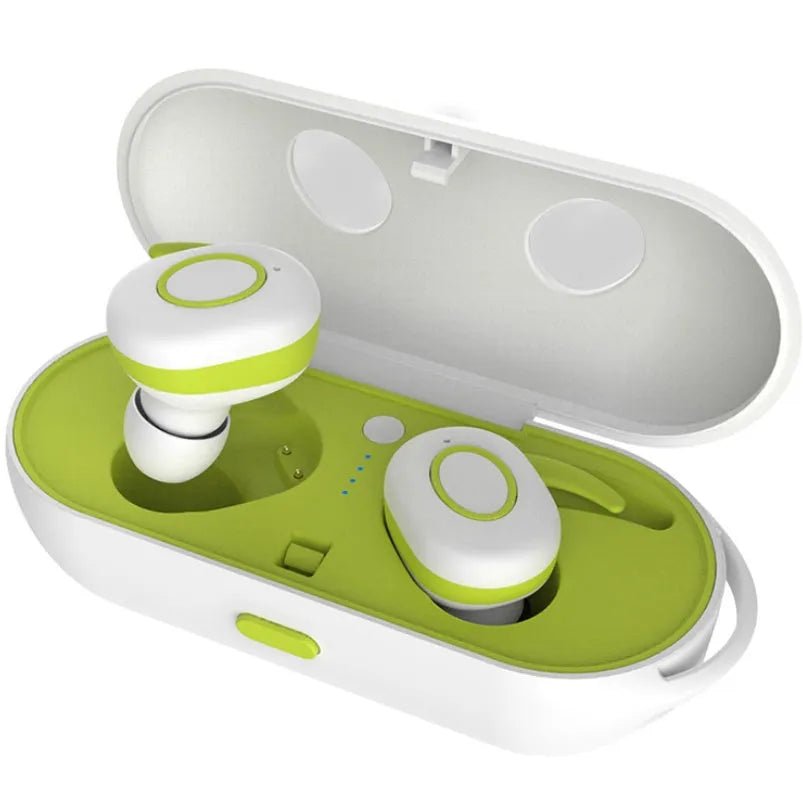 Bluetooth headset noise reduction HiFi stereo mini sports wireless earbuds in-ear with microphone black
