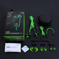 Shuangmai wired in-ear gaming headset with 1.5 metre cable in black, green, and red colour options