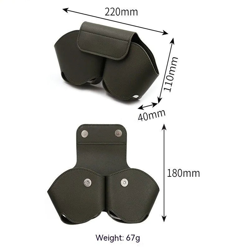 AirPods Max protective case in PU leather showing colour options: black, red, white, green, blue