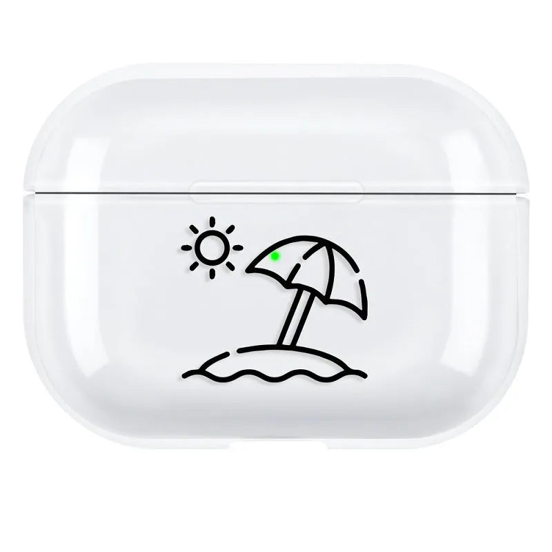 Solid colour PC back cover shell for Apple Airpods Pro 3 earbud case.