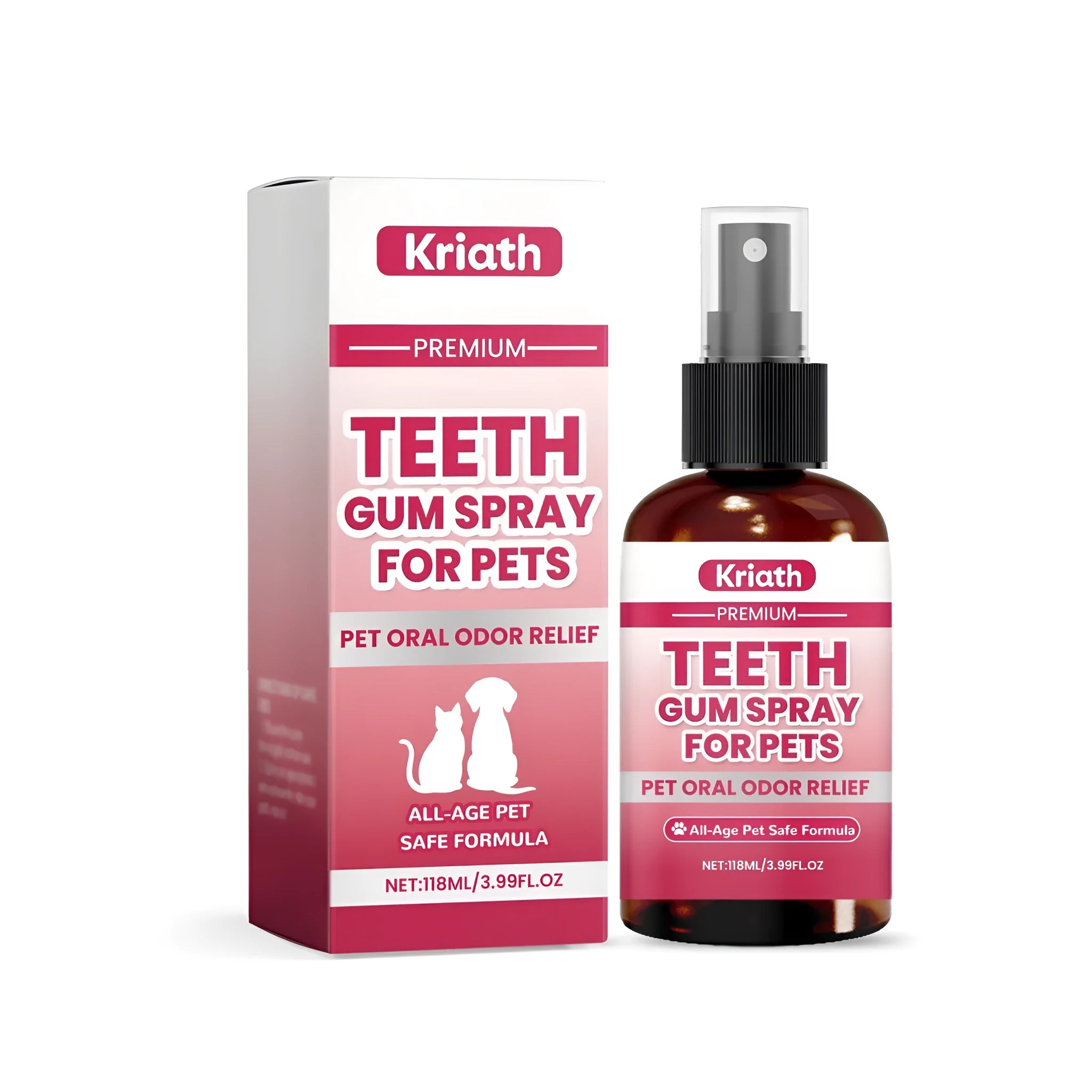 118ml pet oral spray with mint extract and vitamin B1 for dogs and cats fresh breath