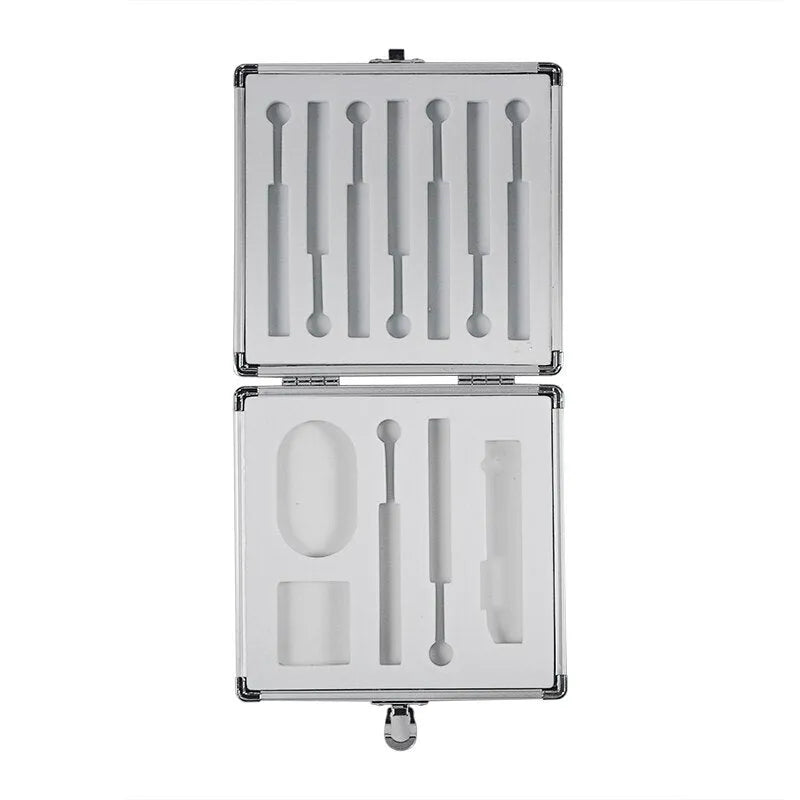 Silver aluminium storage box for soldering iron, 154 x 147 x 36mm