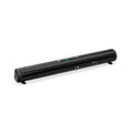 High-power Bluetooth soundbar speaker in black with PVC+ABS shell, 4x5W output, TF card slot and USB port