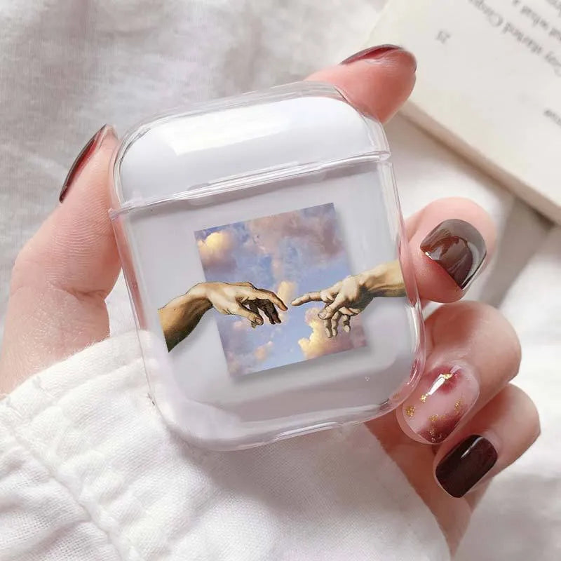 Clear plastic protective case for Apple AirPods and AirPods Pro earbuds