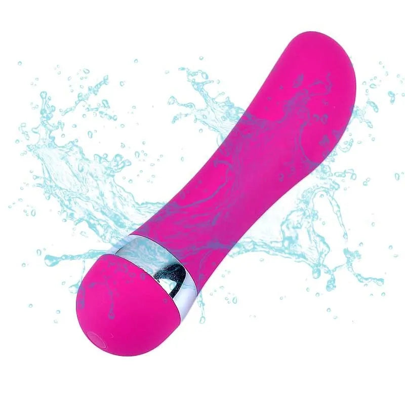 Realistic mini dildo vibrator in integrated plastic with 6 size options A through F for vaginal or anal use