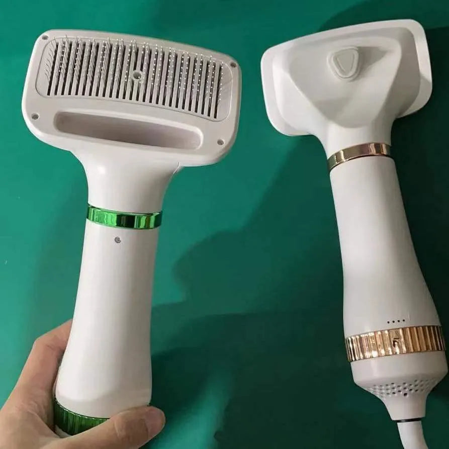 Pet hair dryer with hot air comb, three-gear adjustment, 300W, for dogs and cats