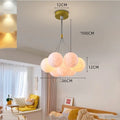 Nordic style moon bubble chandelier with iron construction and gold or black colour options