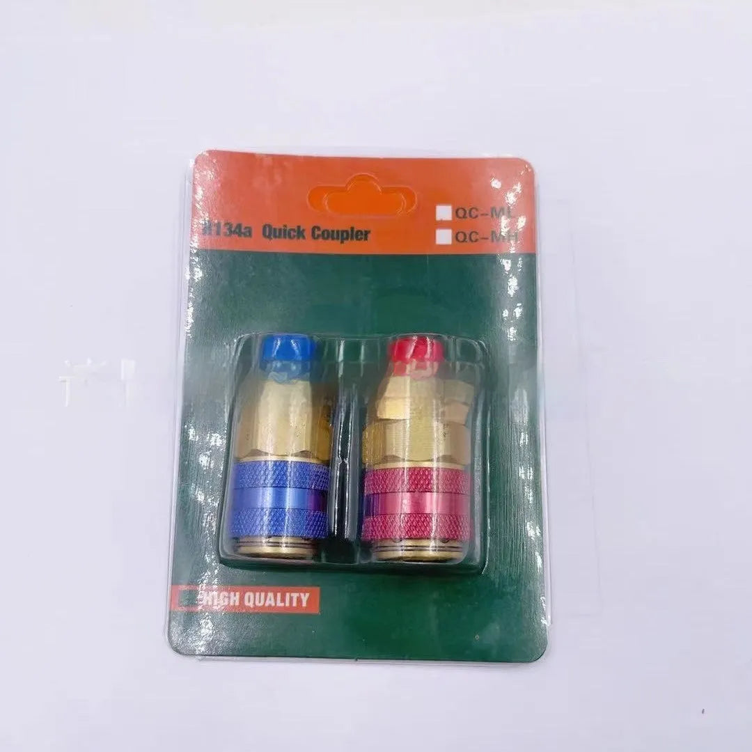 134 Quick Connector QC-12 Snow Plug Straight copper fitting in golden yellow