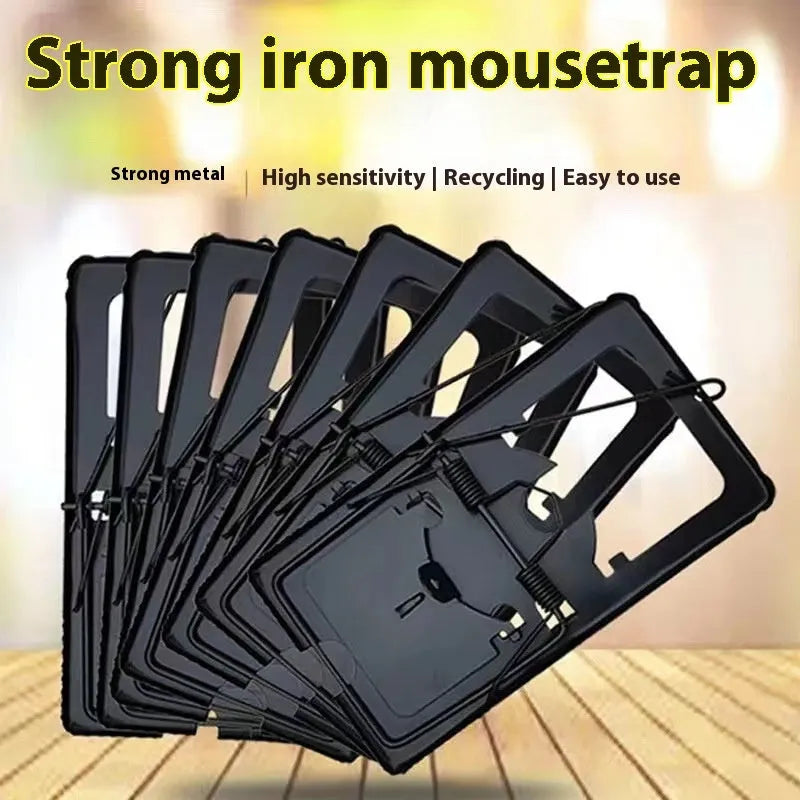 Automatic mouse cage trap showing metal and plastic construction with multiple size options