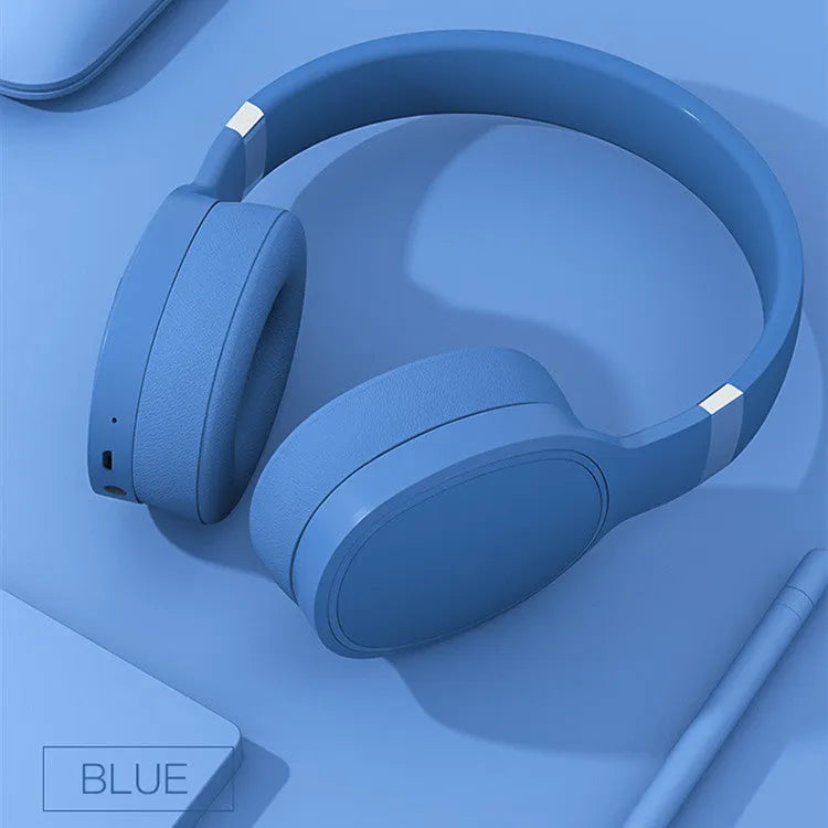 Wireless Bluetooth headphones in black, blue, grey, and white colours with 40mm speakers