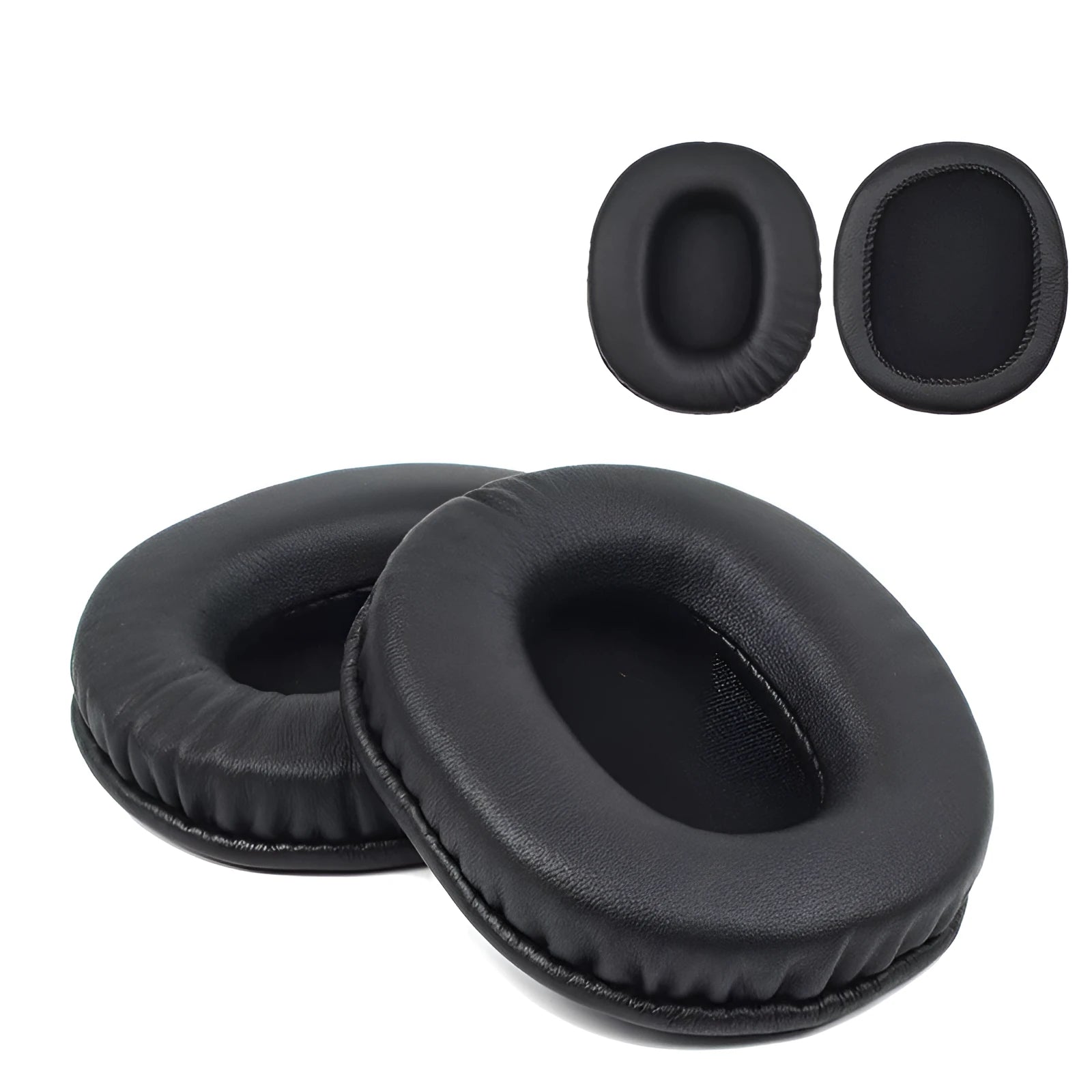 Black soft PU leather headphone covers for Sony MDR-1R headphones with soft inner padding