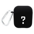 Black and pink AirPods case covers with smiley face and flower decorative motifs
