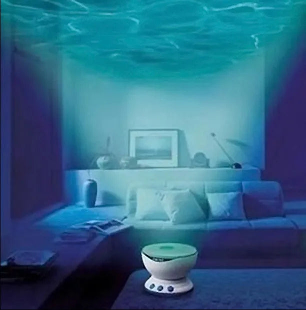 Blue ocean projection lamp with DLP trapezoidal correction for ceiling mounting in children's rooms