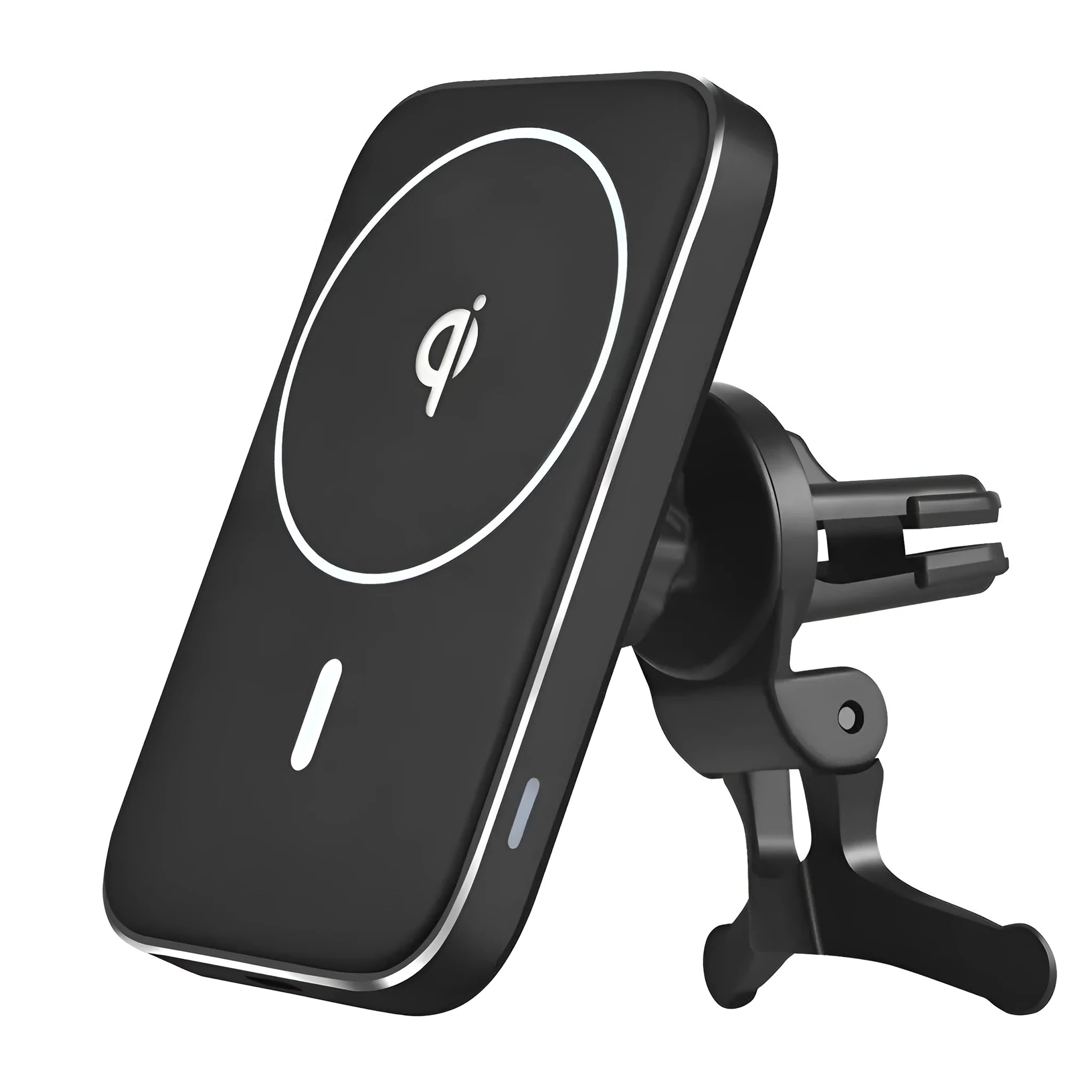 M6 black magnetic wireless car charging bracket with USB interface