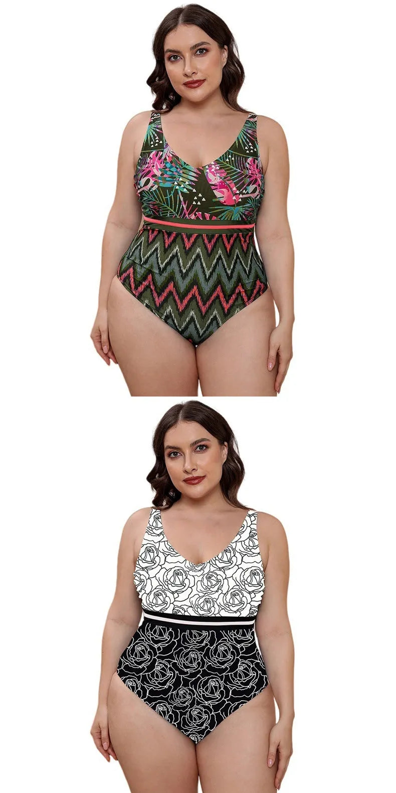 Women's printed spaghetti straps striped vest one-piece swimsuit in blue and white pattern options