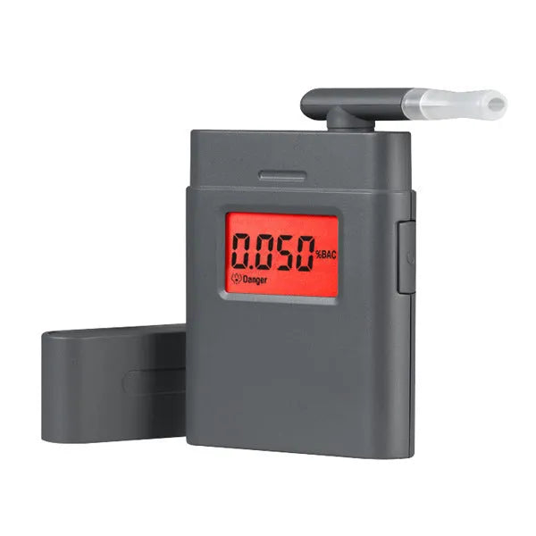 At-838 respiratory alcohol detector breathalyzer black handheld unit with display screen