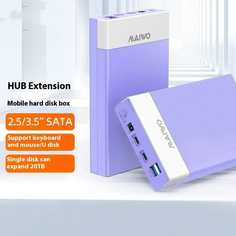 3.5 inch SATA to USB hard disk enclosure with power supply and data cable