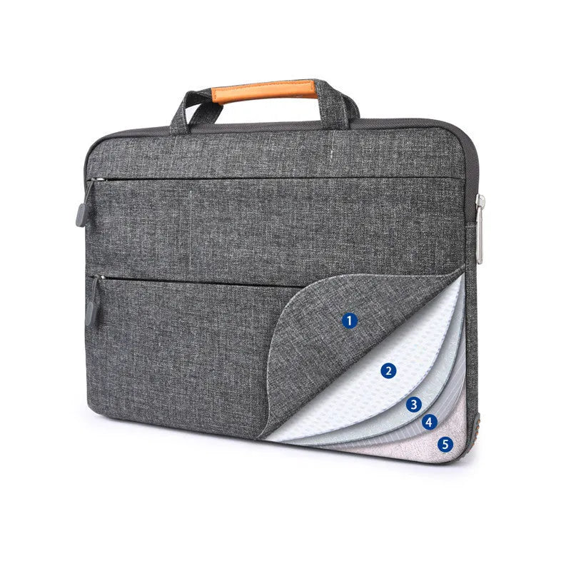Microsoft Surface Pro 4 protective sleeve in black with front document pocket and zip closure