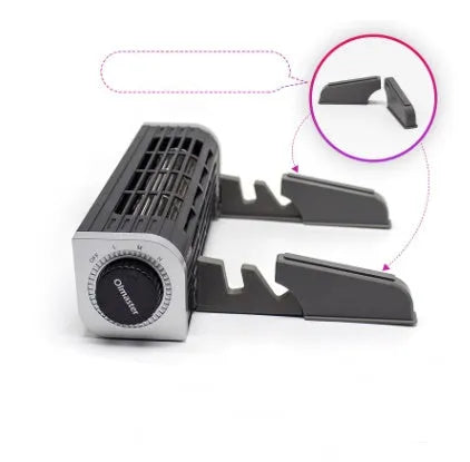 Black notebook cooling pad with dual fans, USB cable, dimensions 294mm x 65mm x 65mm.